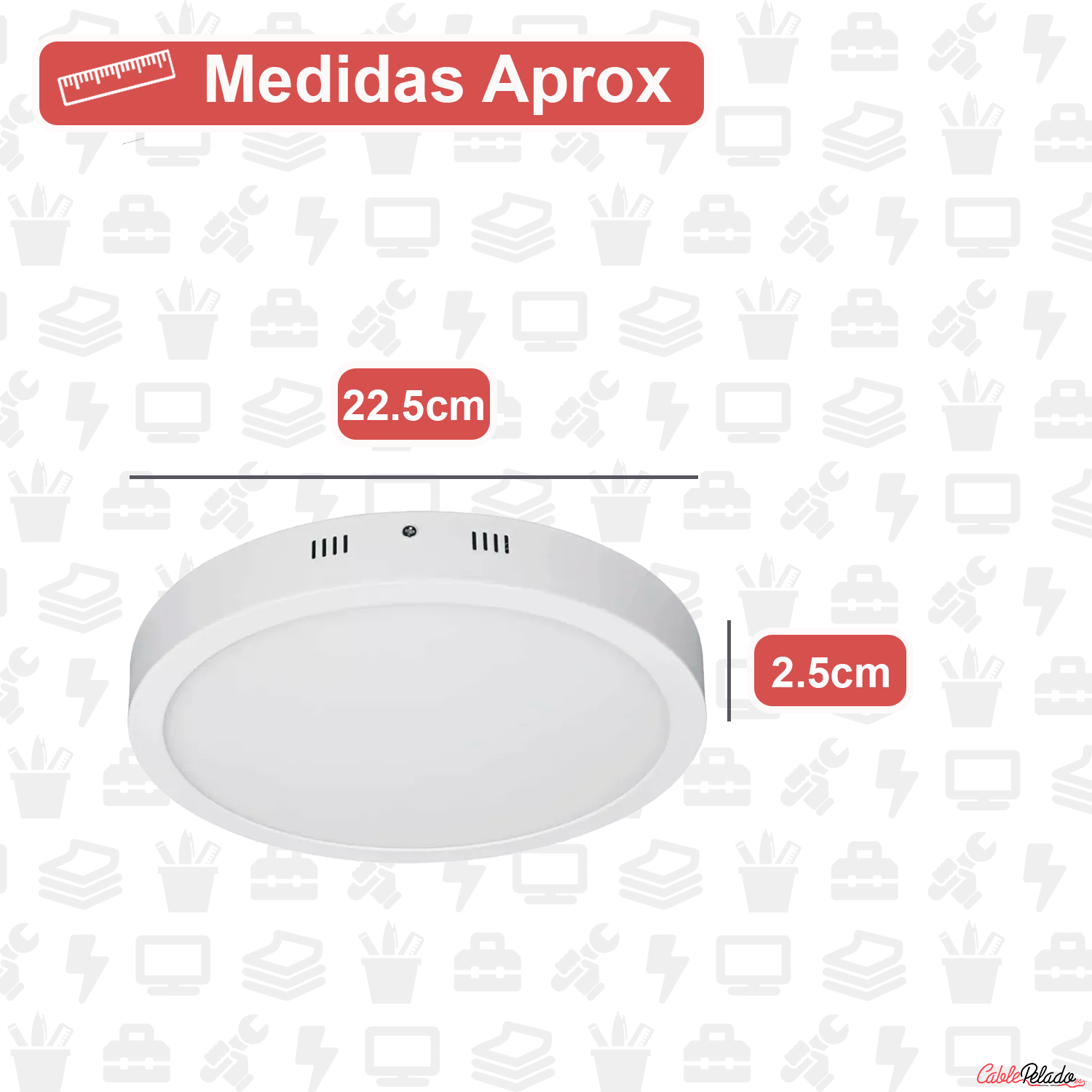Plafon LED redondo Luz Cálida 18W
