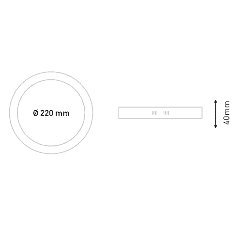Plafon LED redondo Luz Calida    18W