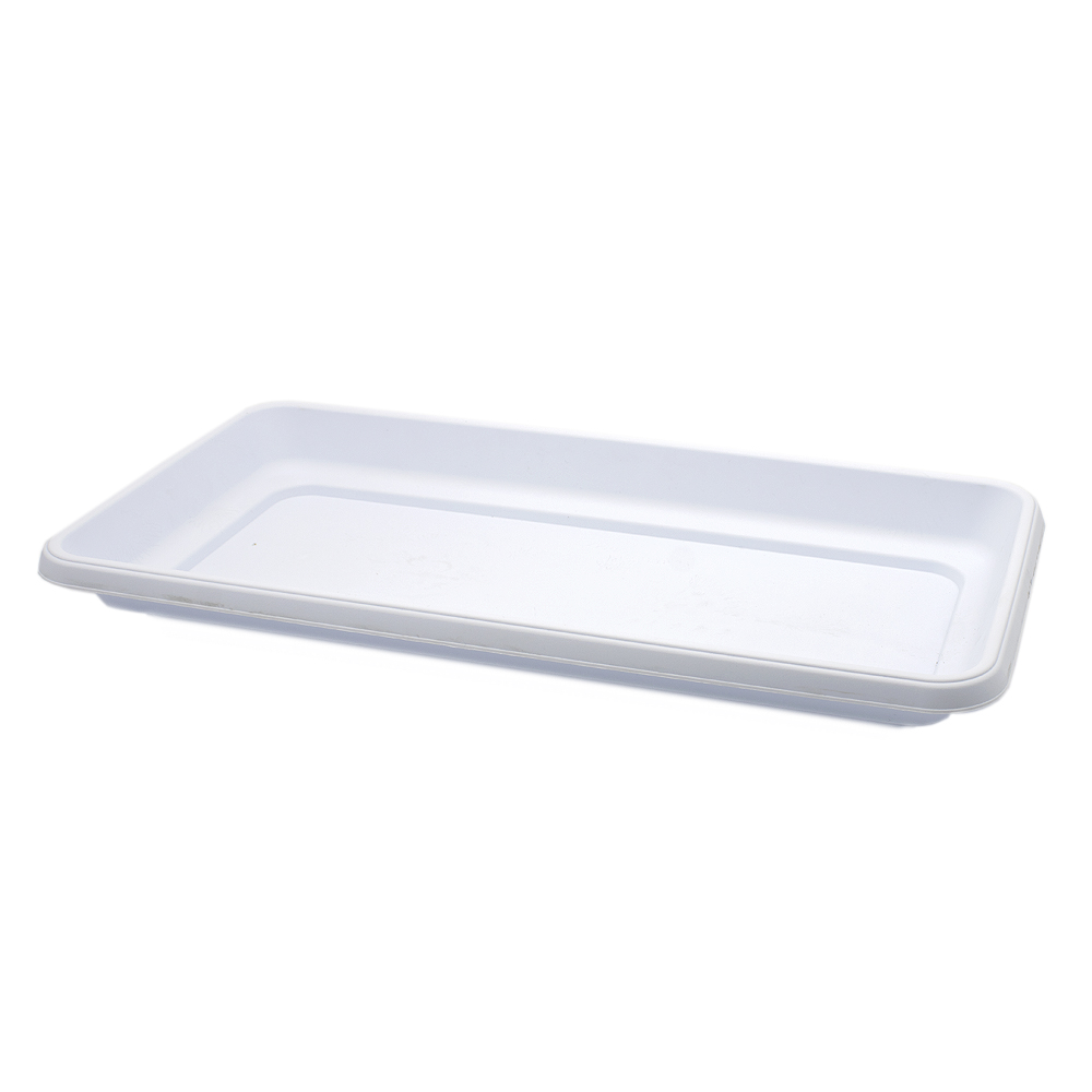 Plato jardinera alta de plastico 60 cm Blanco