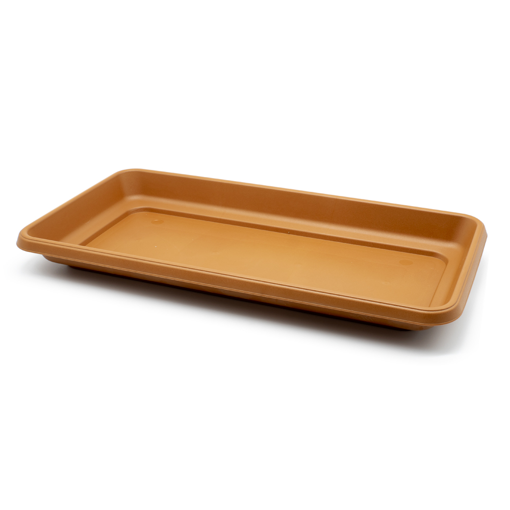 Plato jardinera alta de plastico 60 cm Marron
