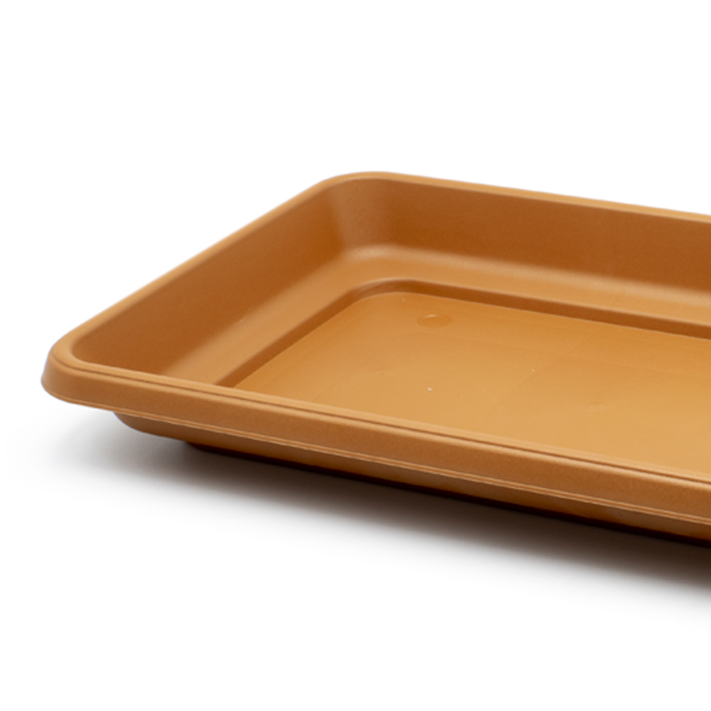 Plato jardinera alta de plastico 60 cm Marron
