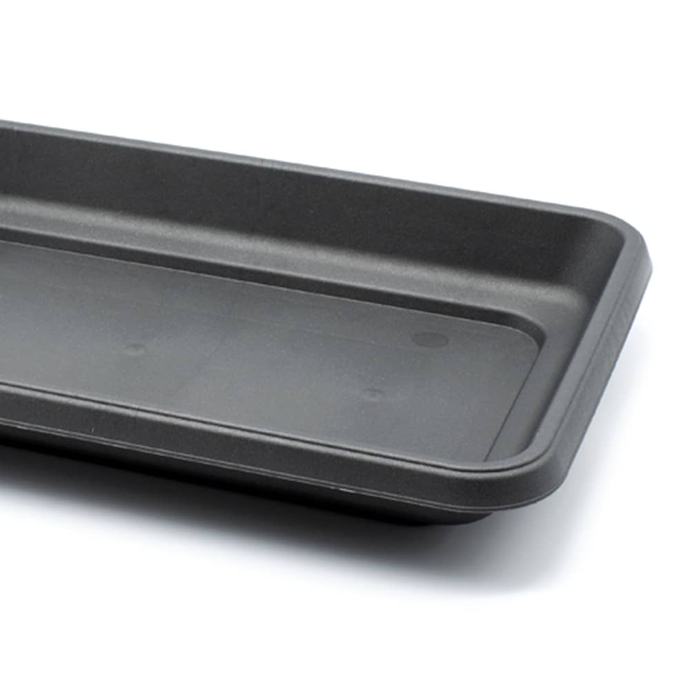 Plato jardinera alta de plastico 60 cm Negro