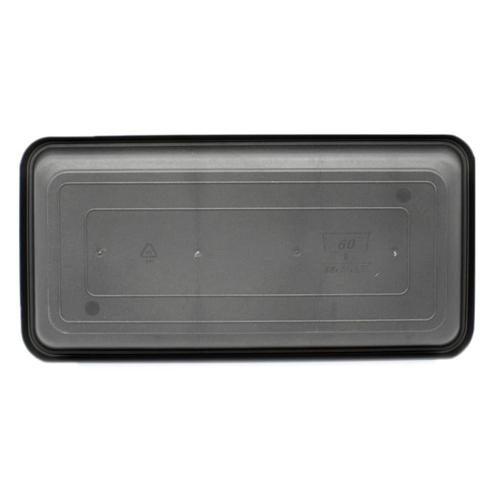 Plato jardinera alta de plastico 60 cm Negro
