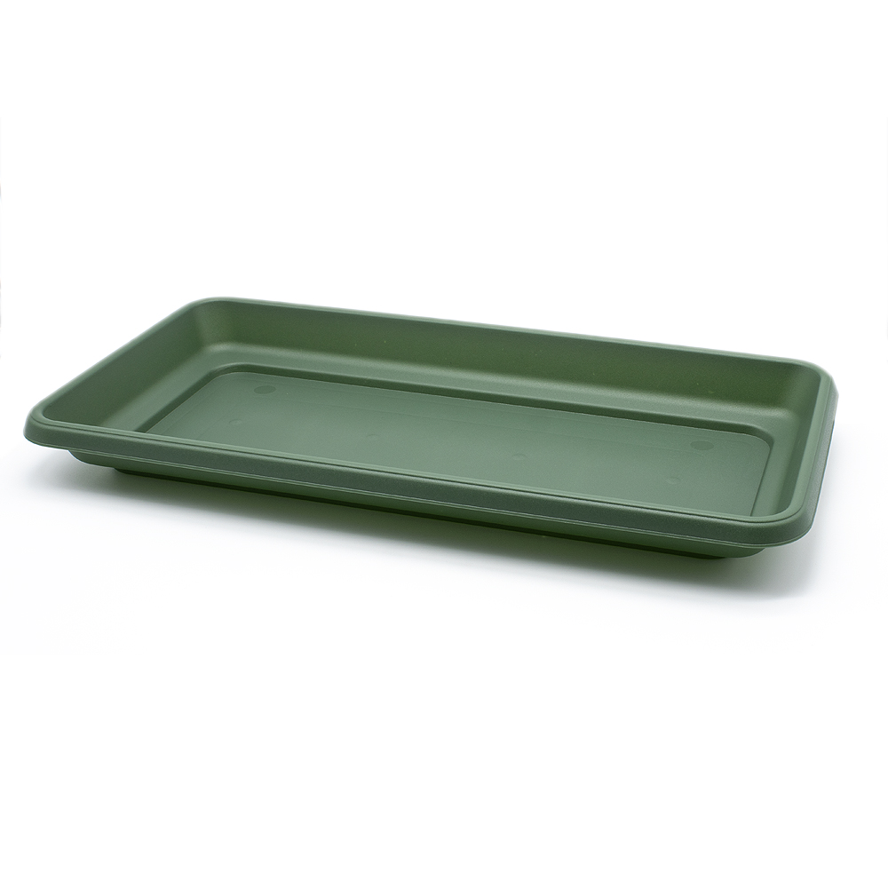 Plato jardinera alta de plastico 60 cm Verde