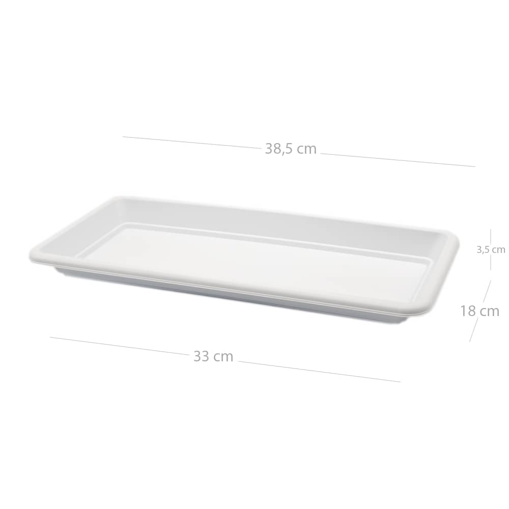 Plato jardinera de plastico 40 cm Blanco