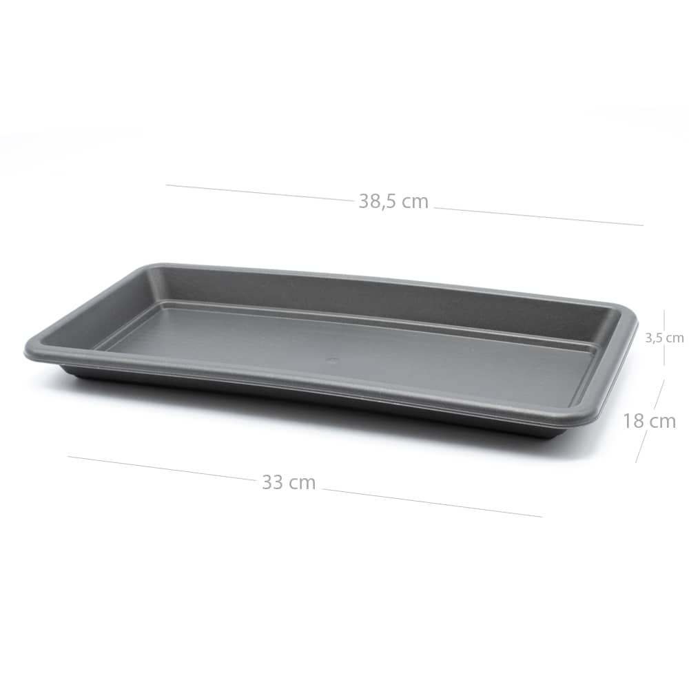Plato jardinera de plastico 40 cm Negro