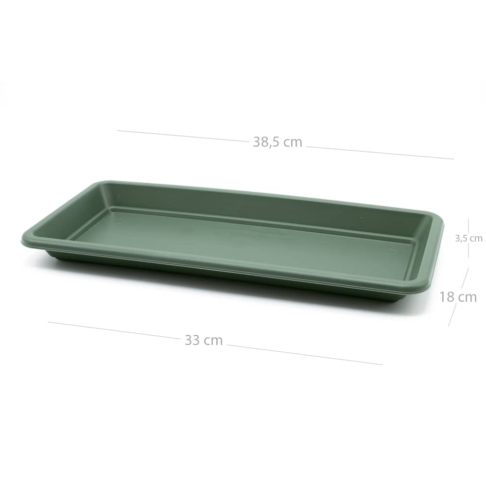Plato jardinera de plastico 40 cm Verde