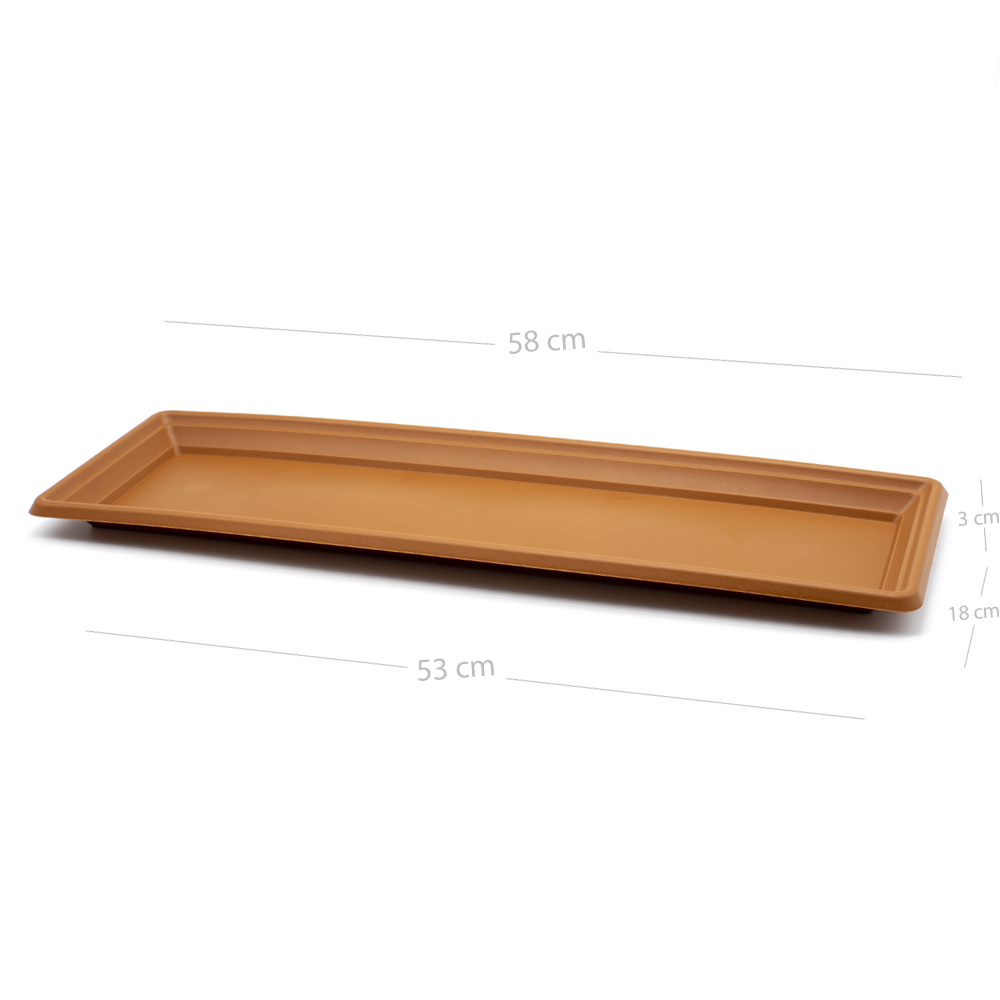 Plato jardinera de plastico 60 cm Marron