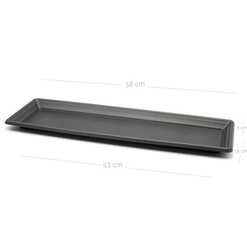 Plato jardinera de plastico 60 cm Negro