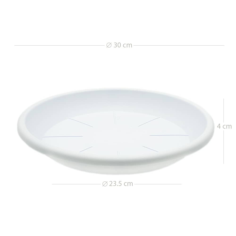 Plato maceta 30 cm Blanco