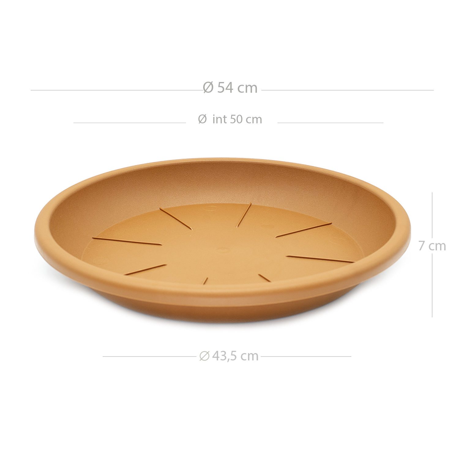 Plato maceta 54 cm Marron