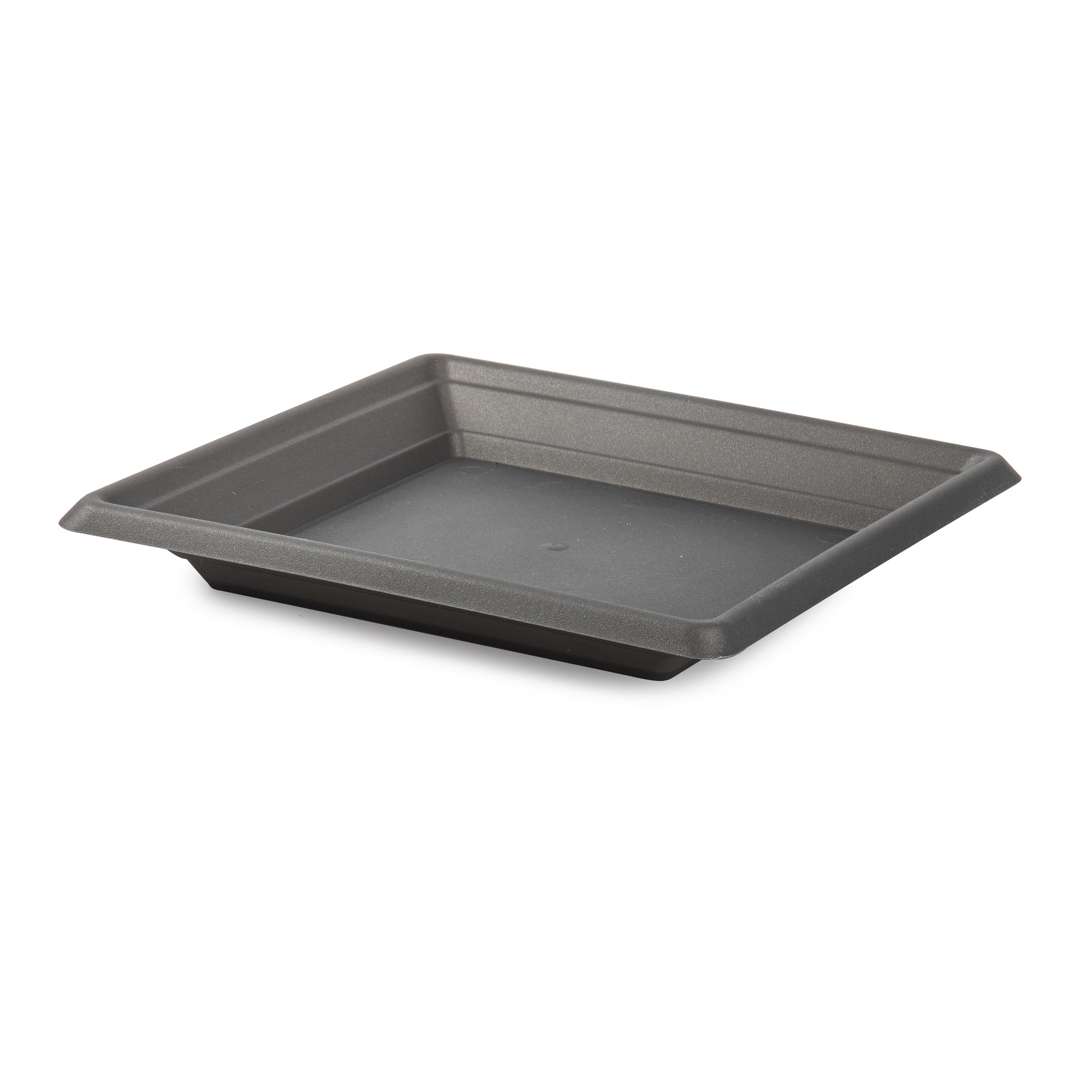 Plato maceta cuadrado 20 cm Negro