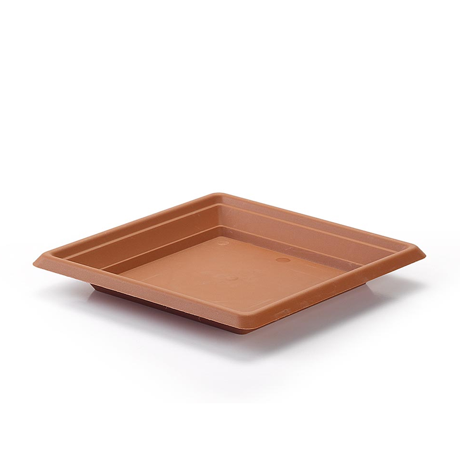 Plato maceta cuadrado 30 cm Marron