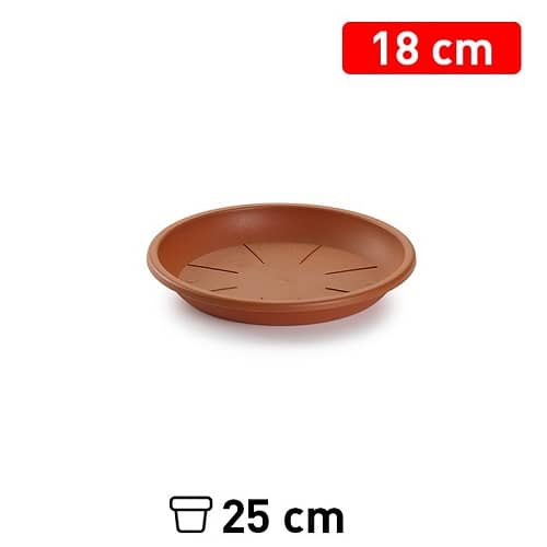 Plato maceta 18 cm Marron