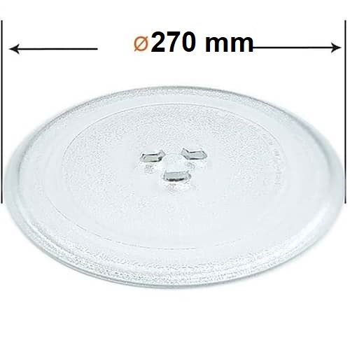 Plato para microondas diametro Universal 270 mm Transparente