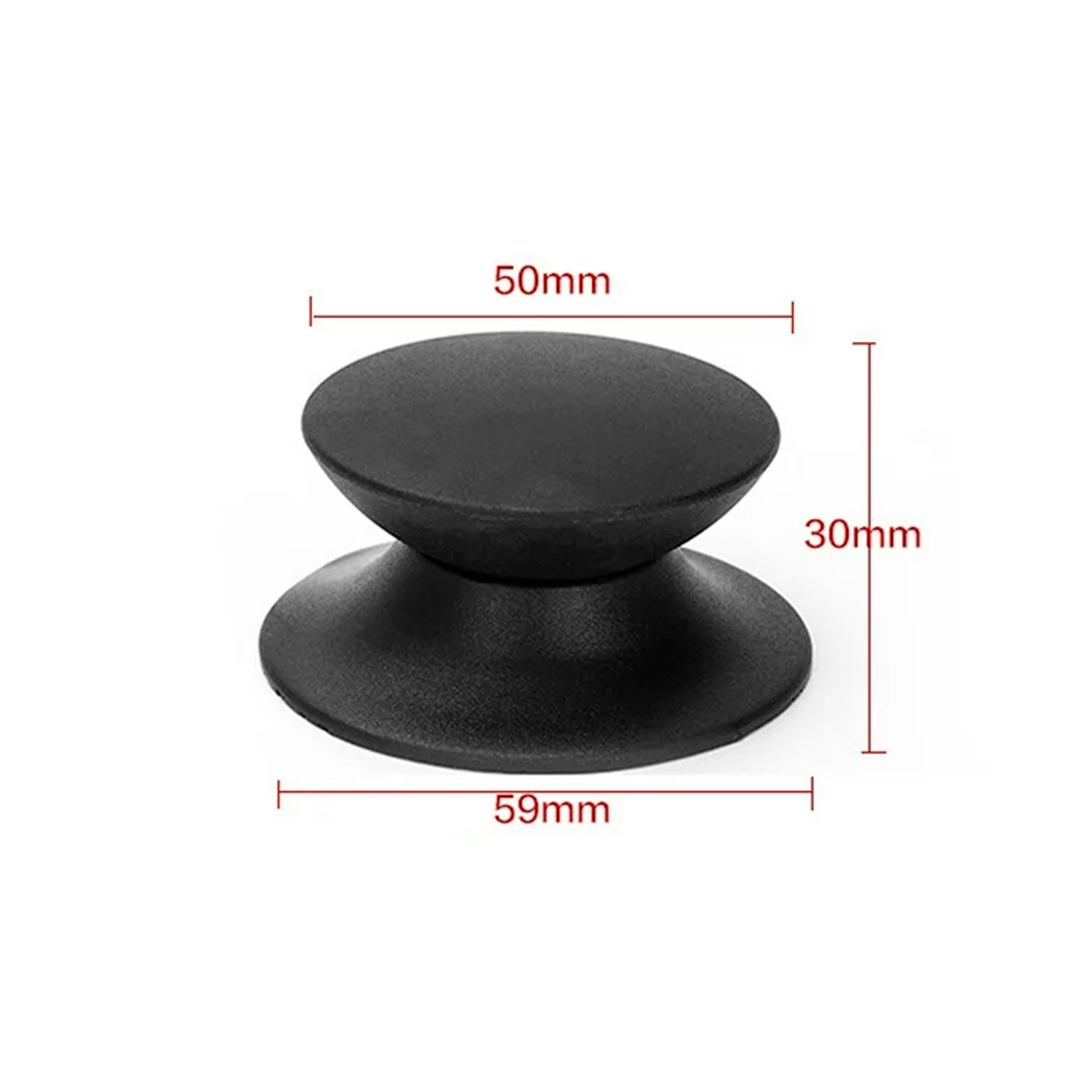 Pomo tapa olla 6.2 cm con tornillo  Negro
