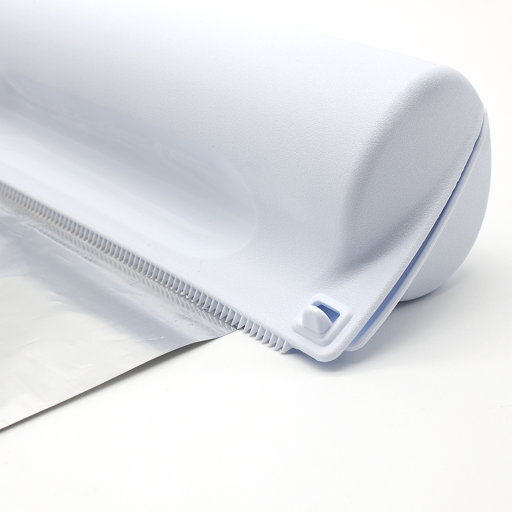 Porta Rollos plastico para Papel Film y Aluminio Cortador  Blanco