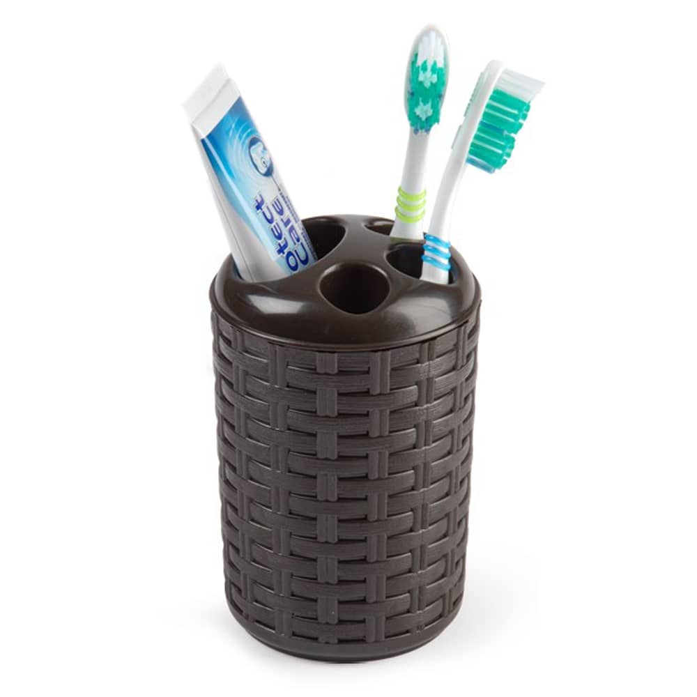 Portacepillos baño Rattan 300 ml Wengue