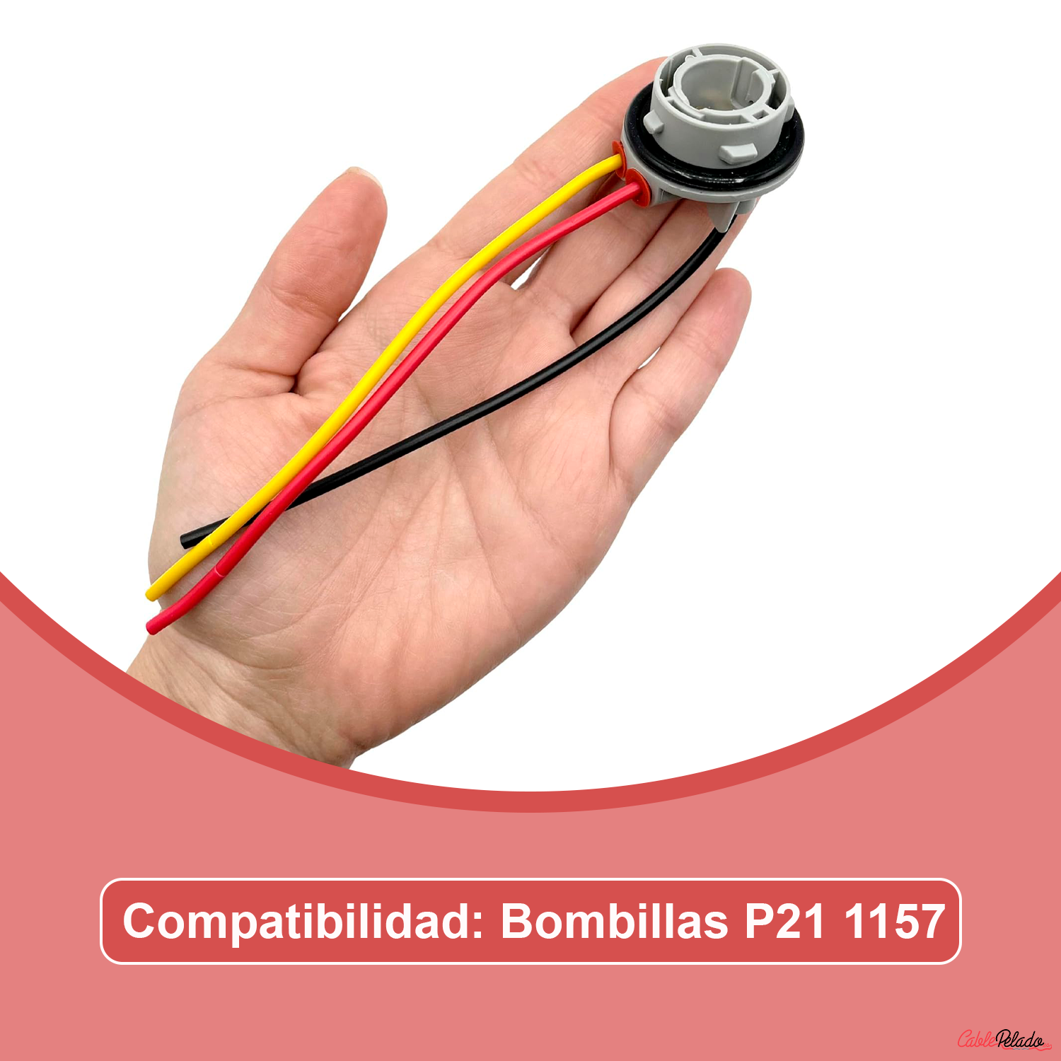 Portalámpara Bombillas P21 1157 5W Para Luz De Freno  Negro