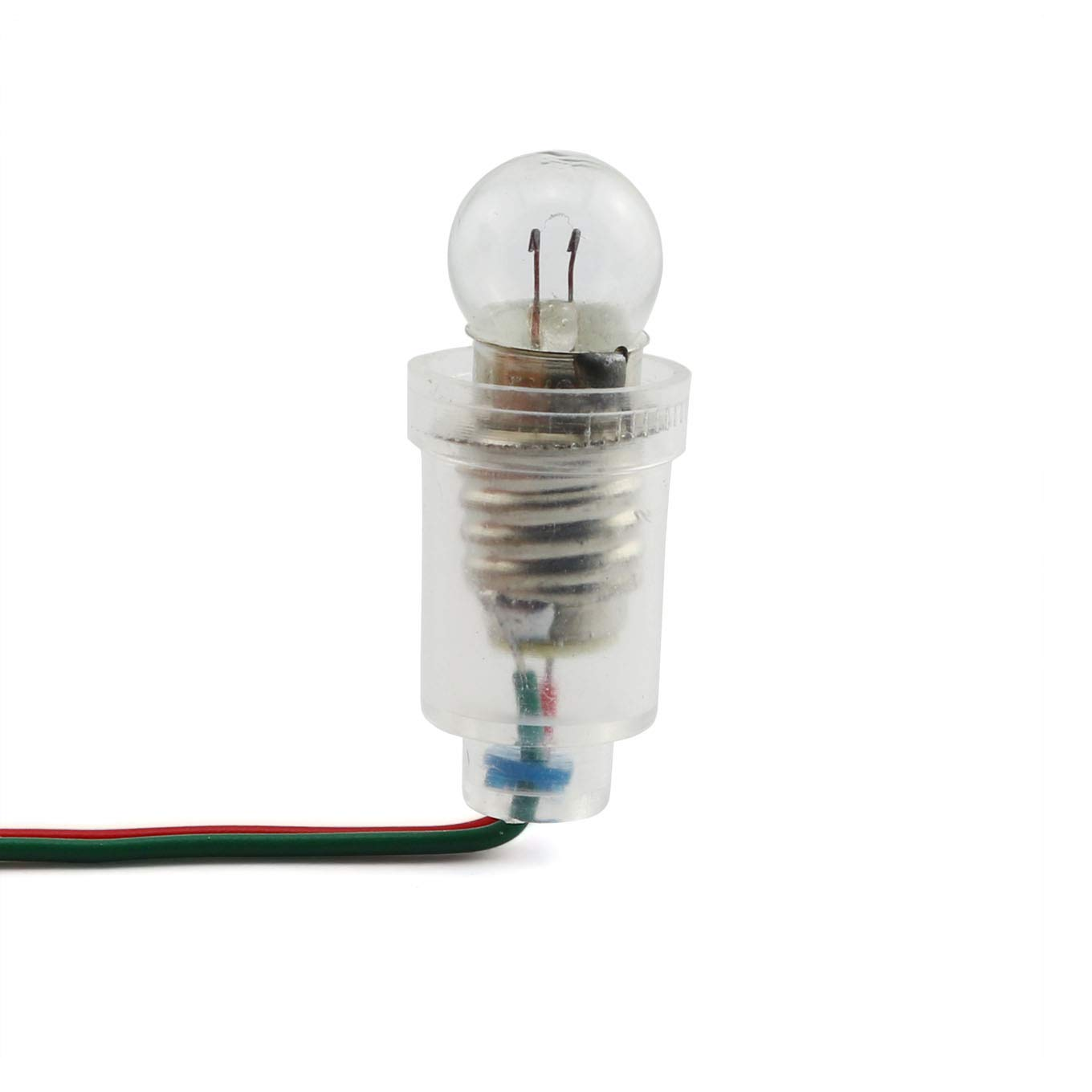 Portalampara casquillo E10 de 110V con cable 20 cm Transparente