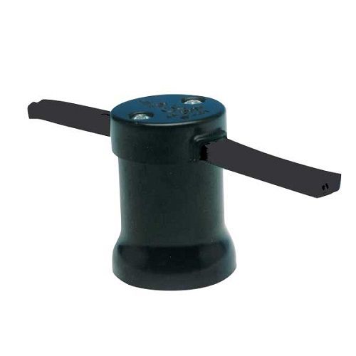 Portalampara E27 feria plano  Negro