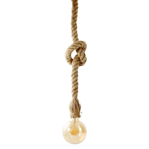Portalamparas cuerda colgante E27  Marron