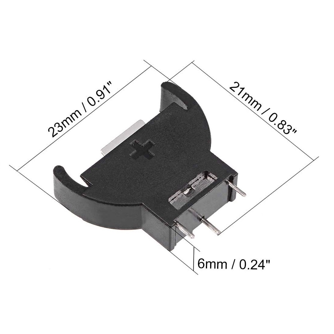 Portapila vertical para pila CR2012-2032  Negro