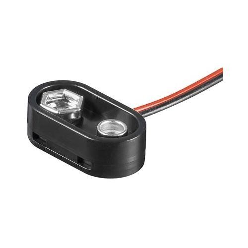 Portapilas para 1 pila 6LR61 9V  Negro