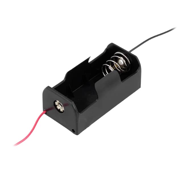 Portapilas para 1 pila D LR20 R20 de 1.5V  Negro