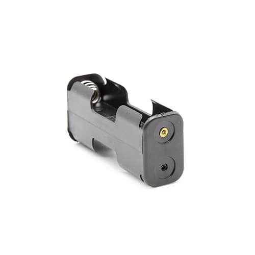 Portapilas para 2 pilas FR6, HR6, LR6  Negro