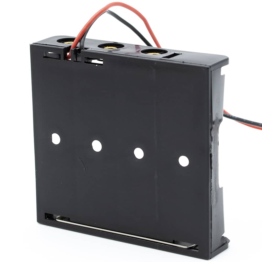 Portapilas para 4 pilas LR6 AA plano  Negro