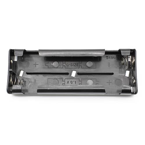 Portapilas para 6 pilas FR14, HR14, LR14  Negro