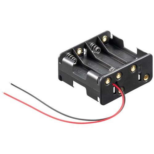 Portapilas para 8 pilas LR6 AA  Negro