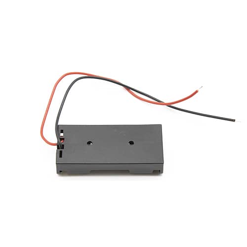 Portapilas plano para 2 pilas LR03 AAA  Negro