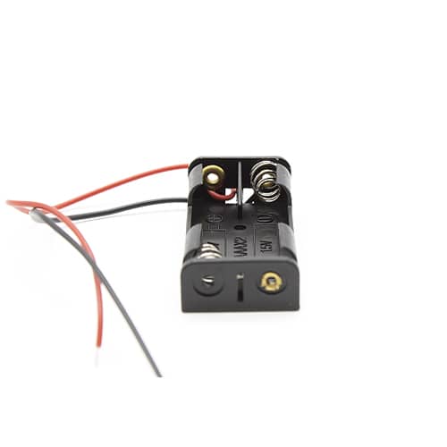 Portapilas plano para 2 pilas LR03 AAA  Negro
