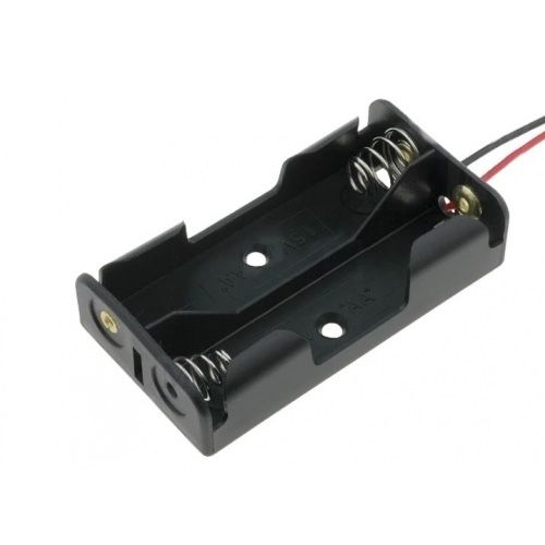Portapilas plano para 2 pilas LR03 AAA  Negro