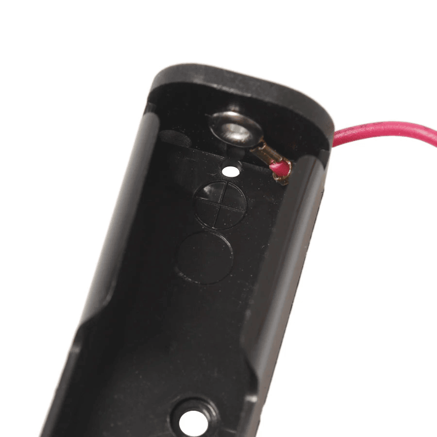 Portapilas plano para 2 pilas LR6 AA  Negro