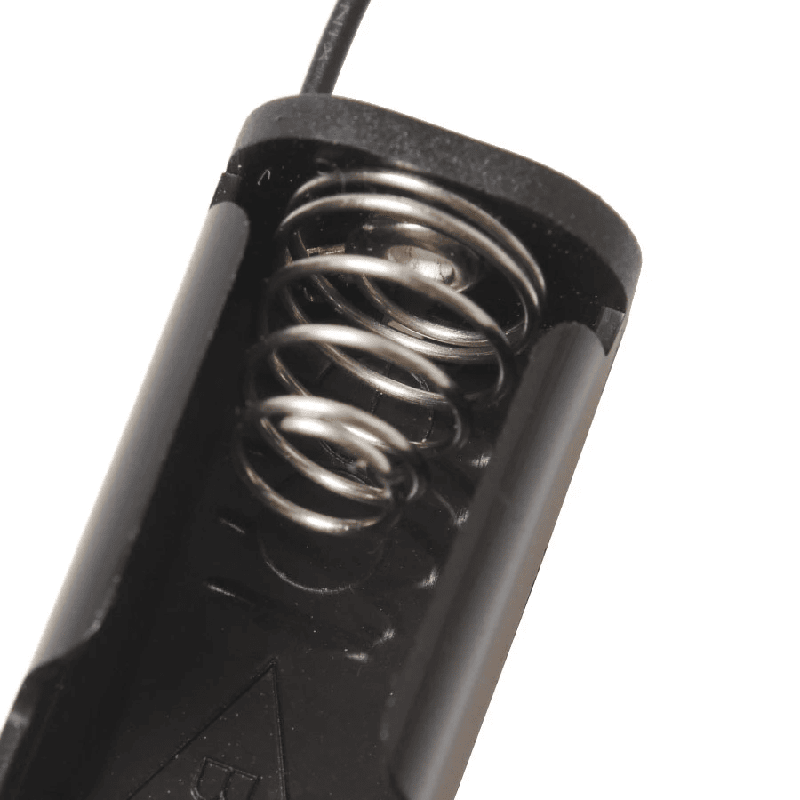 Portapilas plano para 2 pilas LR6 AA  Negro