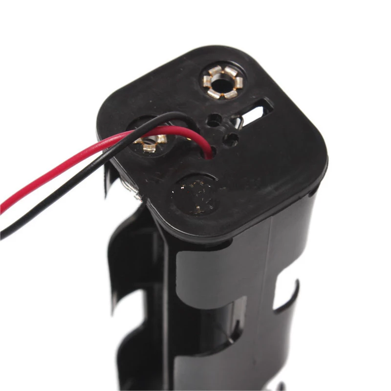 Portapilas plano para 8 pilas LR6 AA  Negro