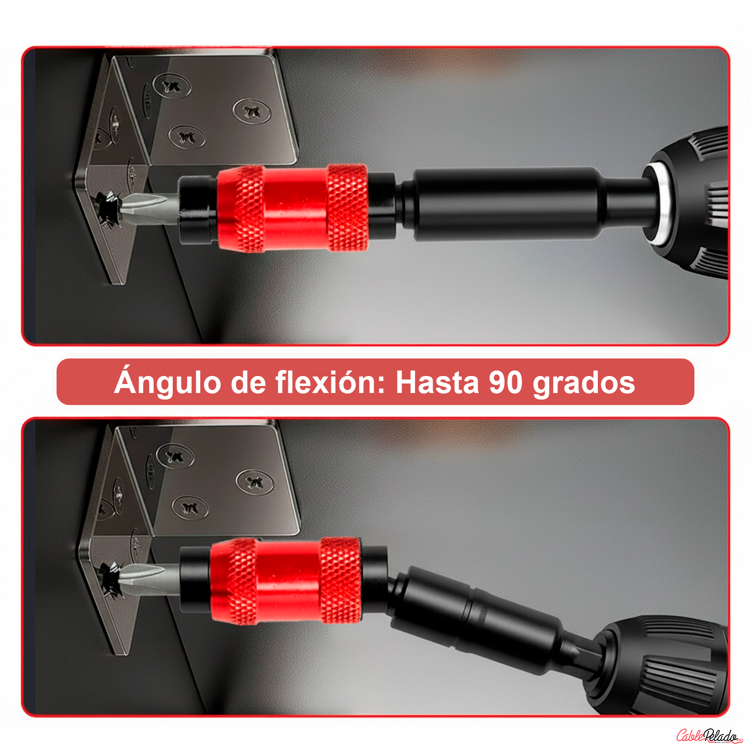 Portapuntas Magnético Hexagonal Flexible  Negro