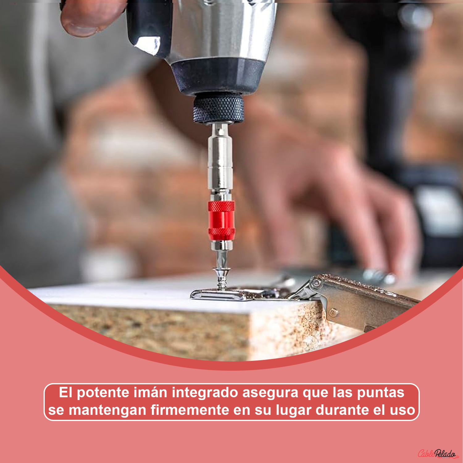 Portapuntas Magnético Hexagonal Flexible  Plateado