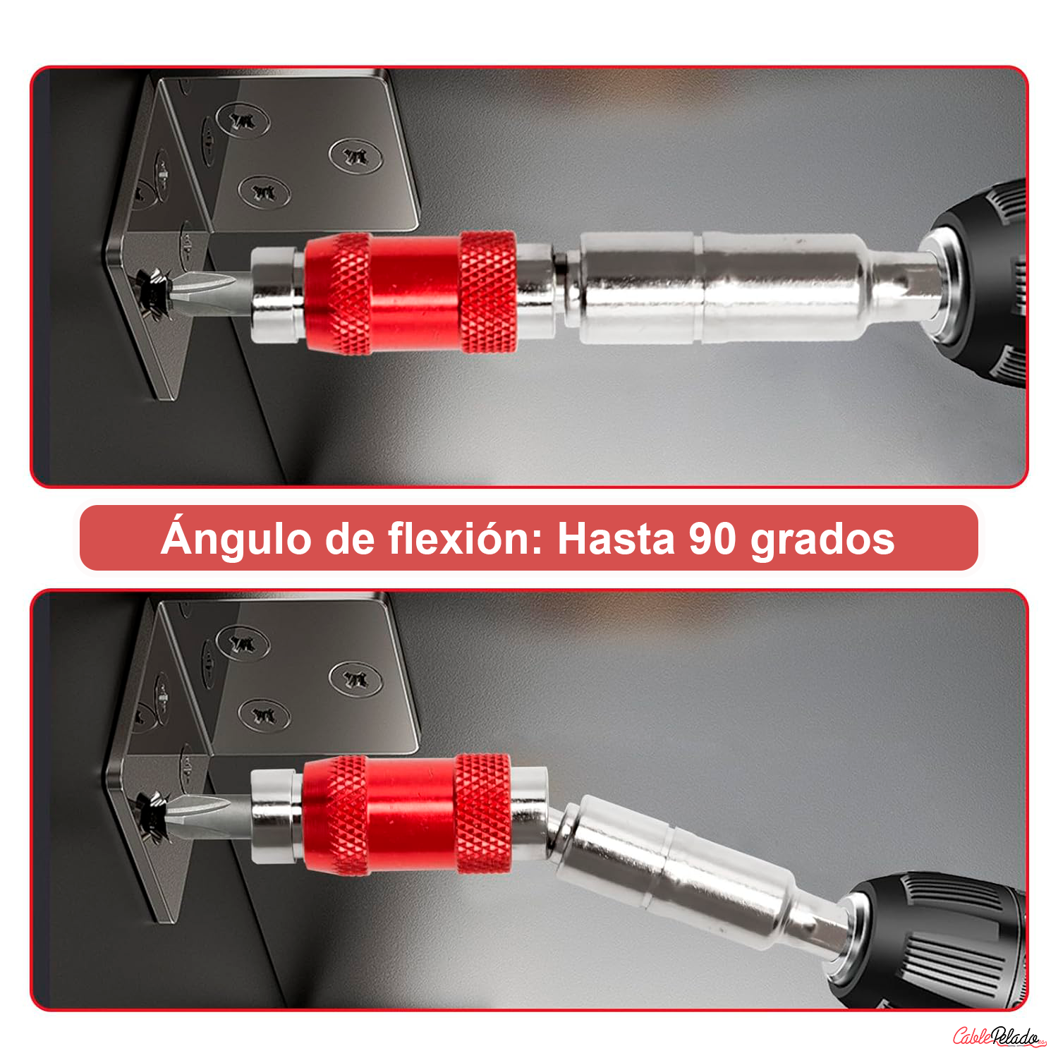 Portapuntas Magnético Hexagonal Flexible  Plateado