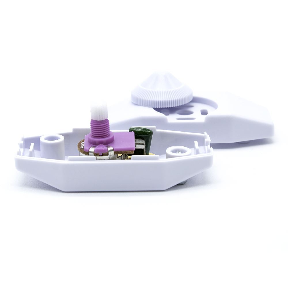 Potenciometro regulador de luz con Interruptor  Transparente