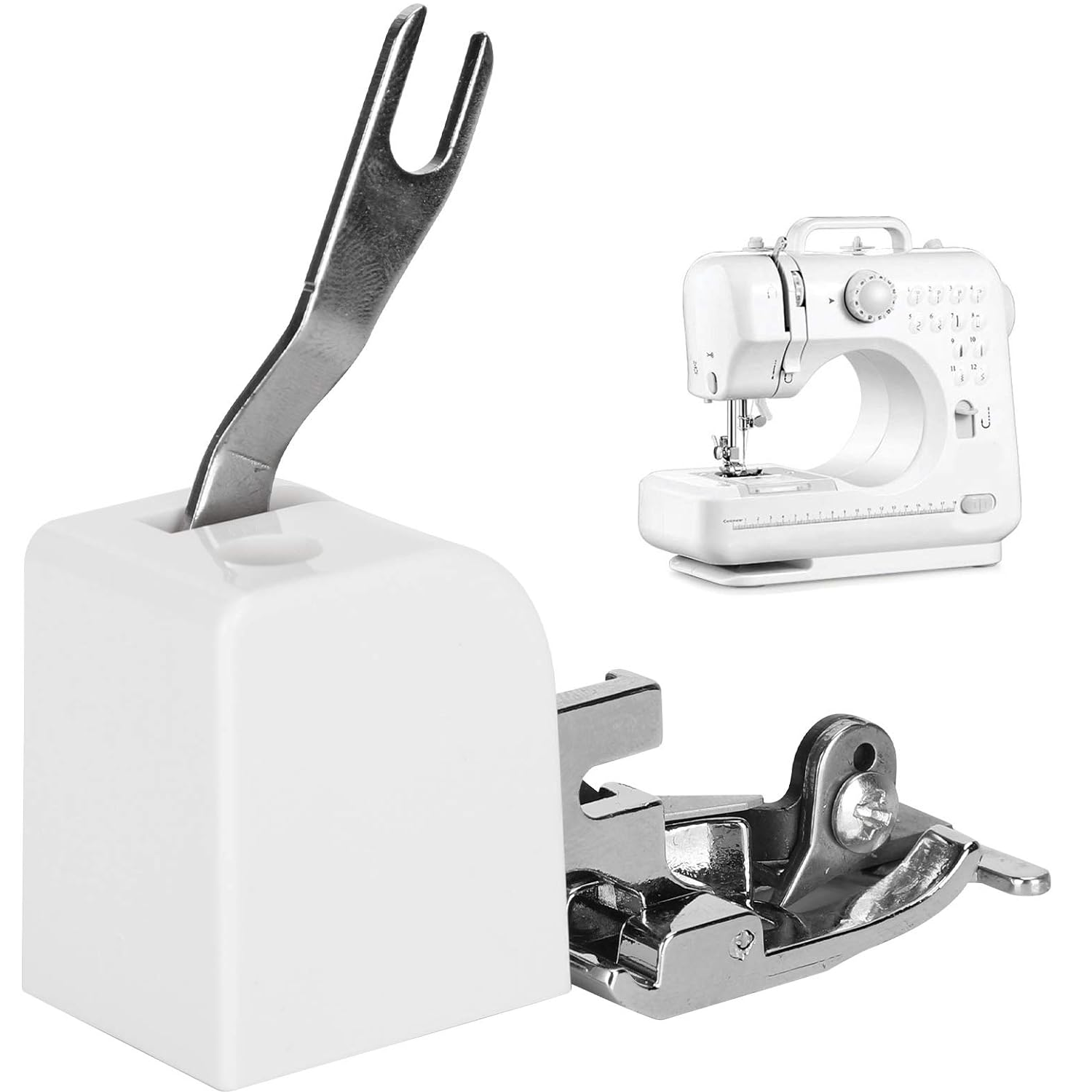 Prensatelas con cortador lateral para maquina de coser  Blanco