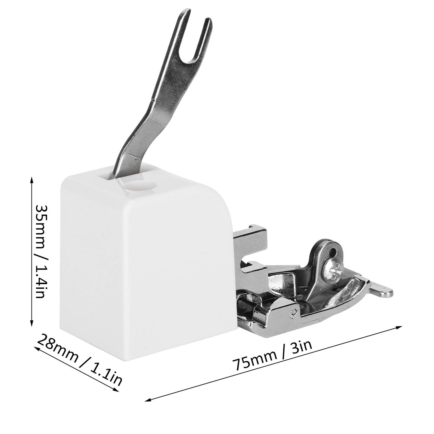 Prensatelas con cortador lateral para maquina de coser  Blanco