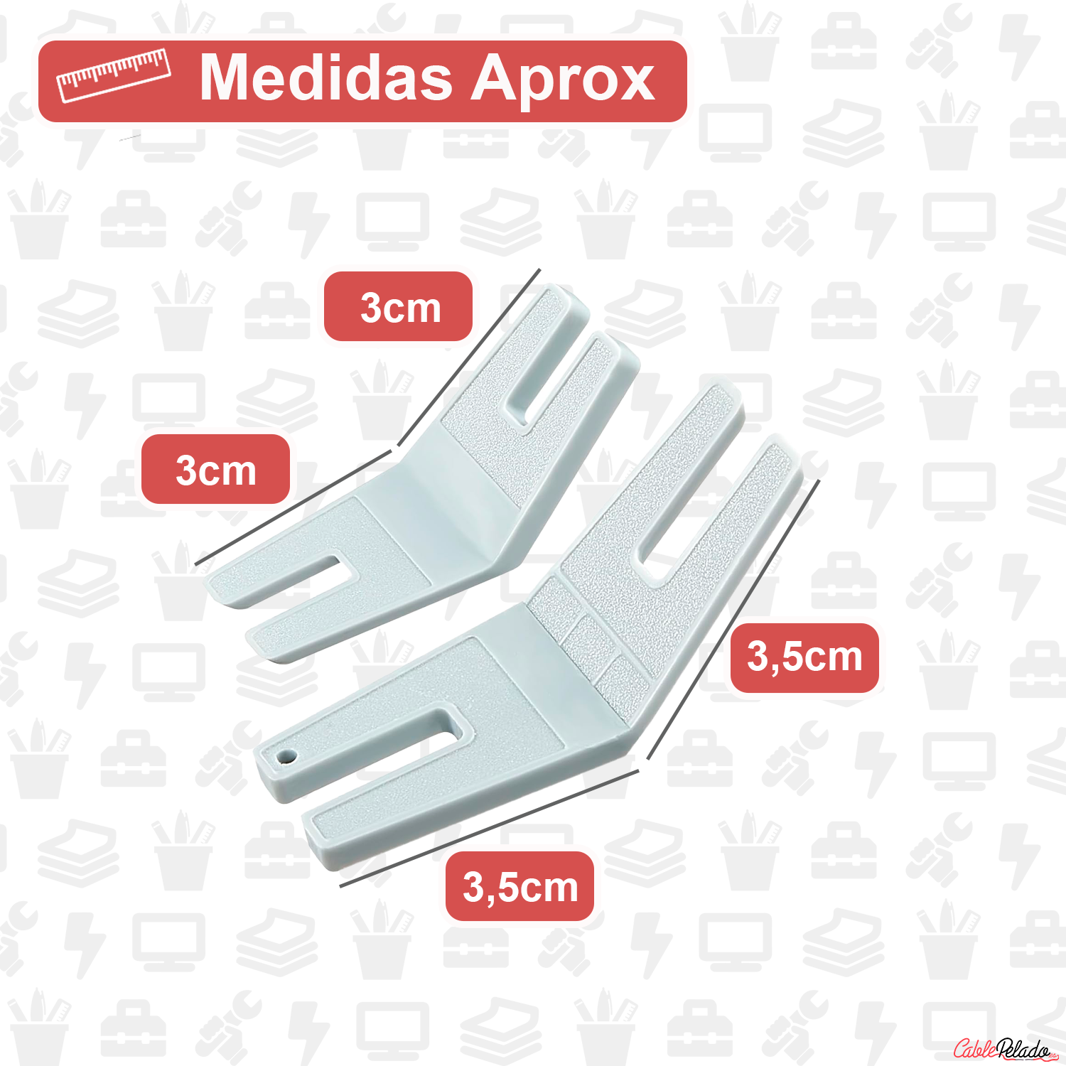 Prensatelas De Plástico Para Máquina De Coser Dobladillo (Pack 2 Unidades)