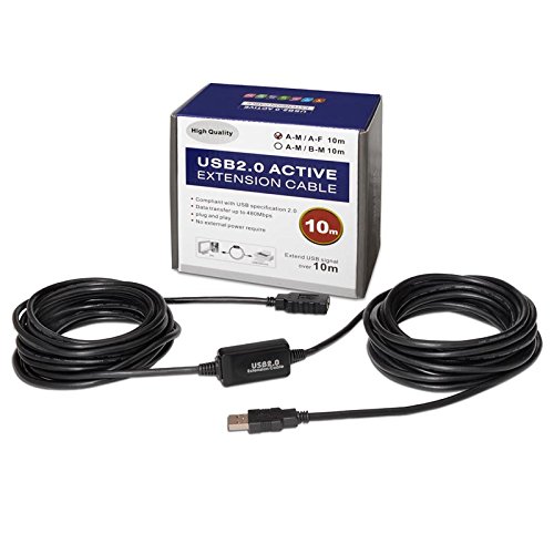 Cable Prolongador USB 2.0 tipo A macho-hembra 10 M Negro