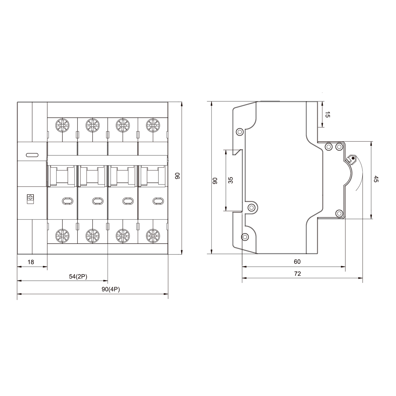 Protección combinada IGA + permanente con reconexión 4P   32 A