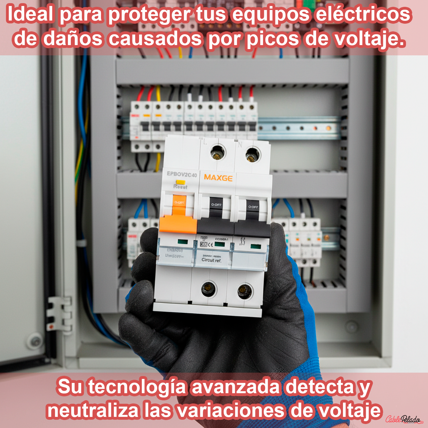 Protector combinado sobretensiones permanentes transitorias  Blanco 40 A