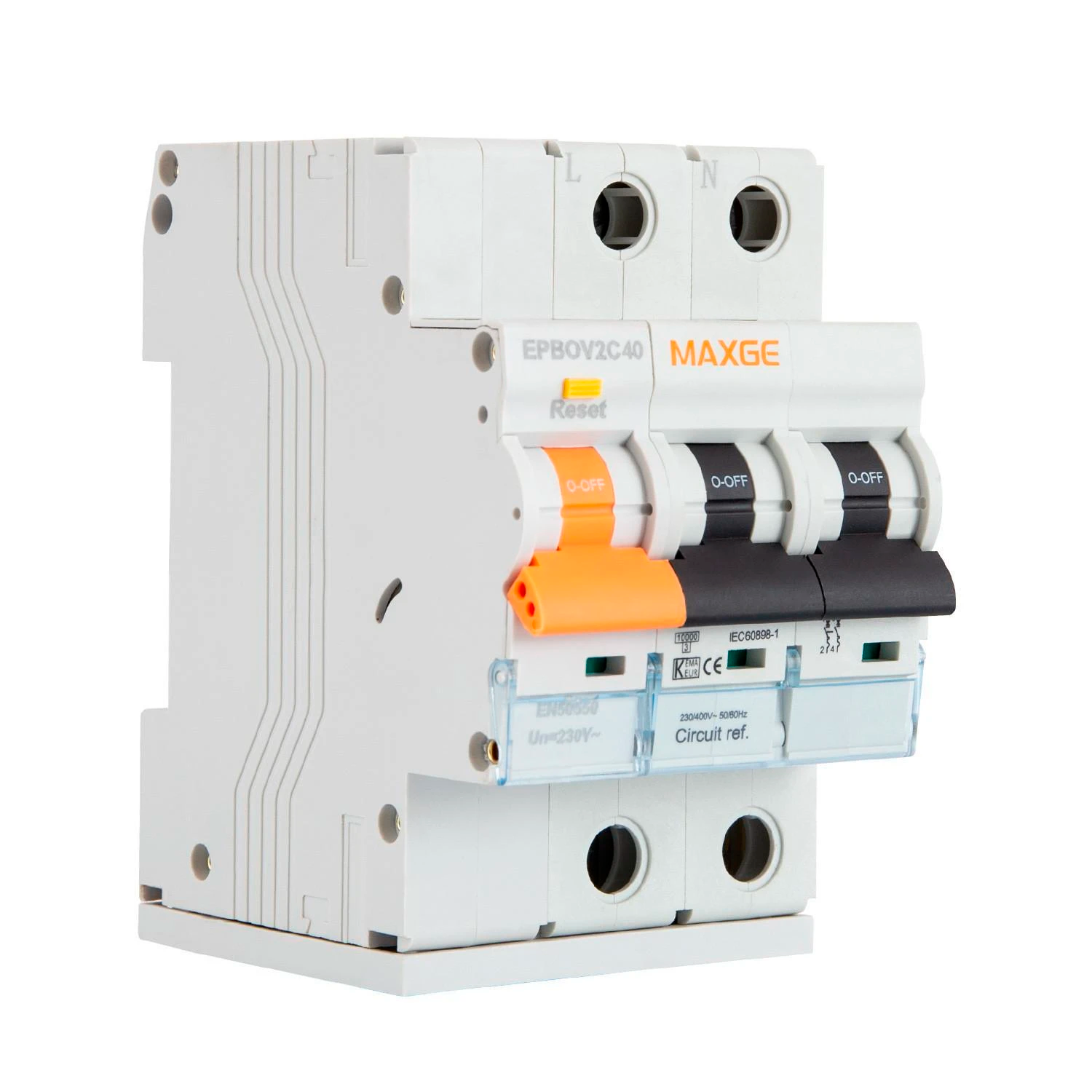 Protector combinado sobretensiones permanentes transitorias  Blanco 40 A